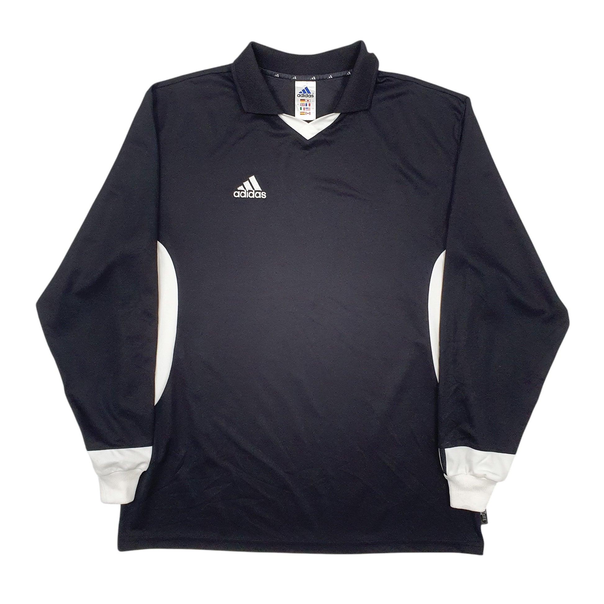 Mens Black Adidas Vintage Climalite Long Sleeve T Shirt