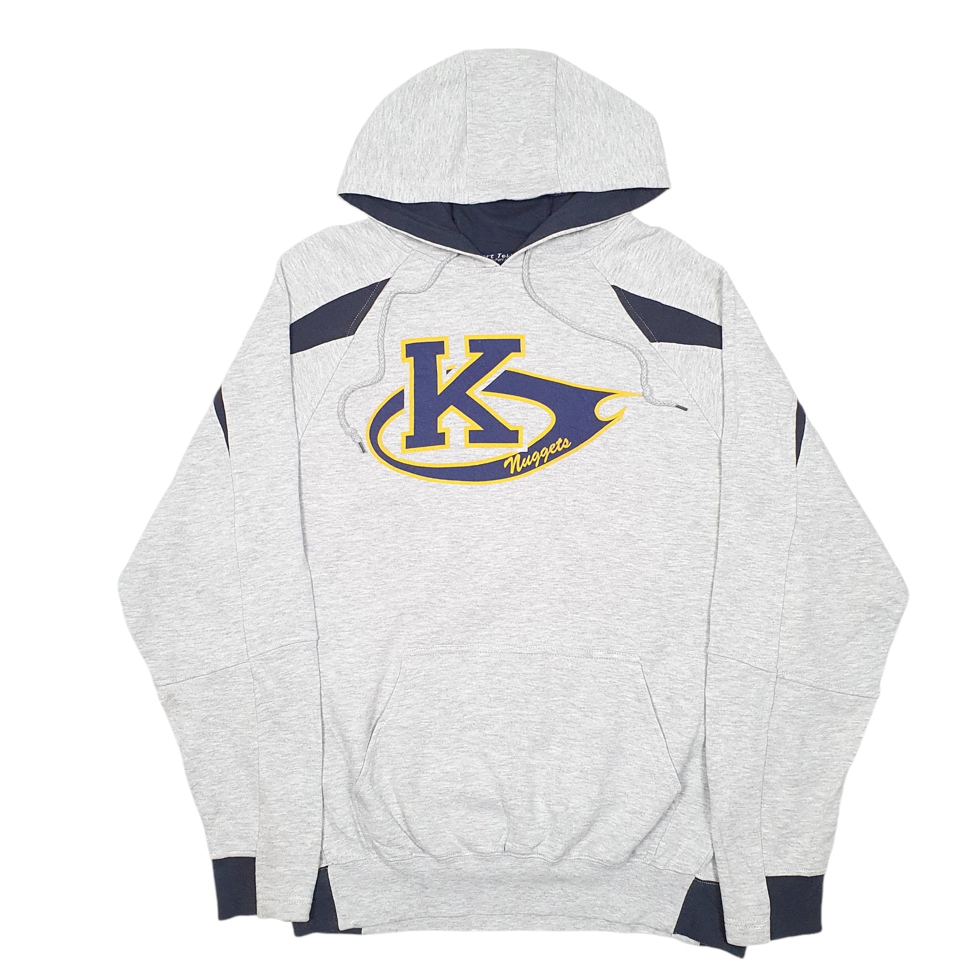 Mens Grey Sport Tek Kansas University Nuggets Football USA Hoodie Jumper