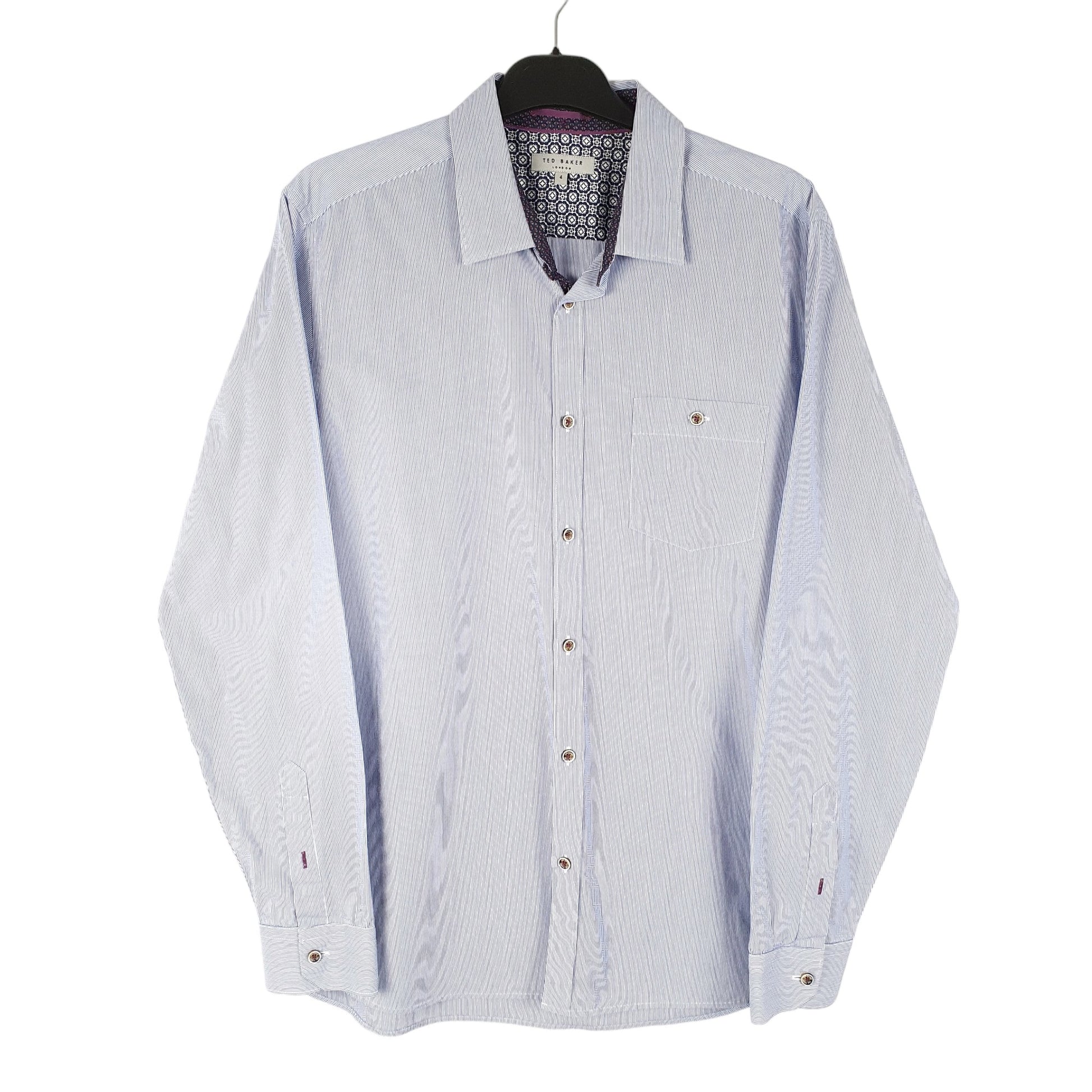 Mens Blue Ted Baker  Long Sleeve Shirt