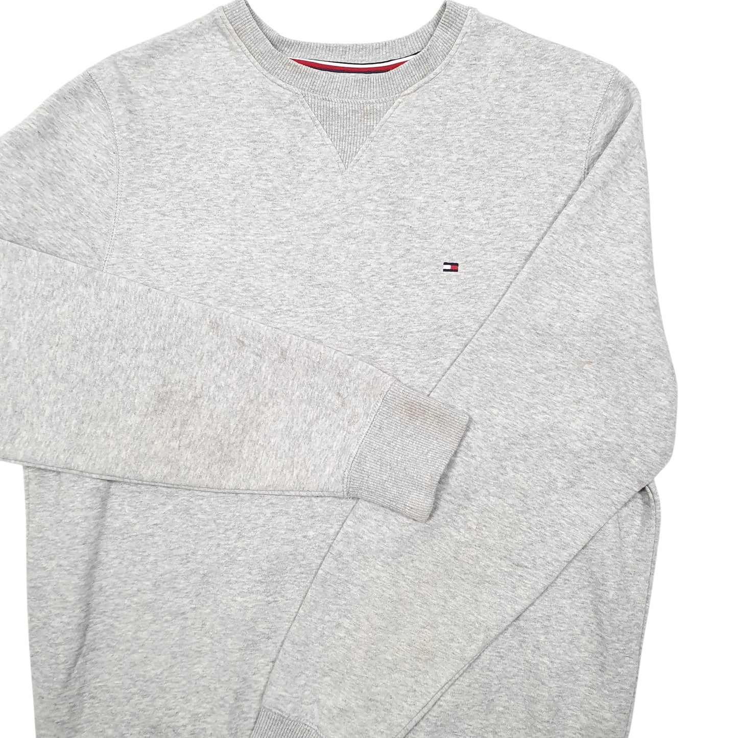 Mens Grey Tommy Hilfiger  Crewneck Jumper