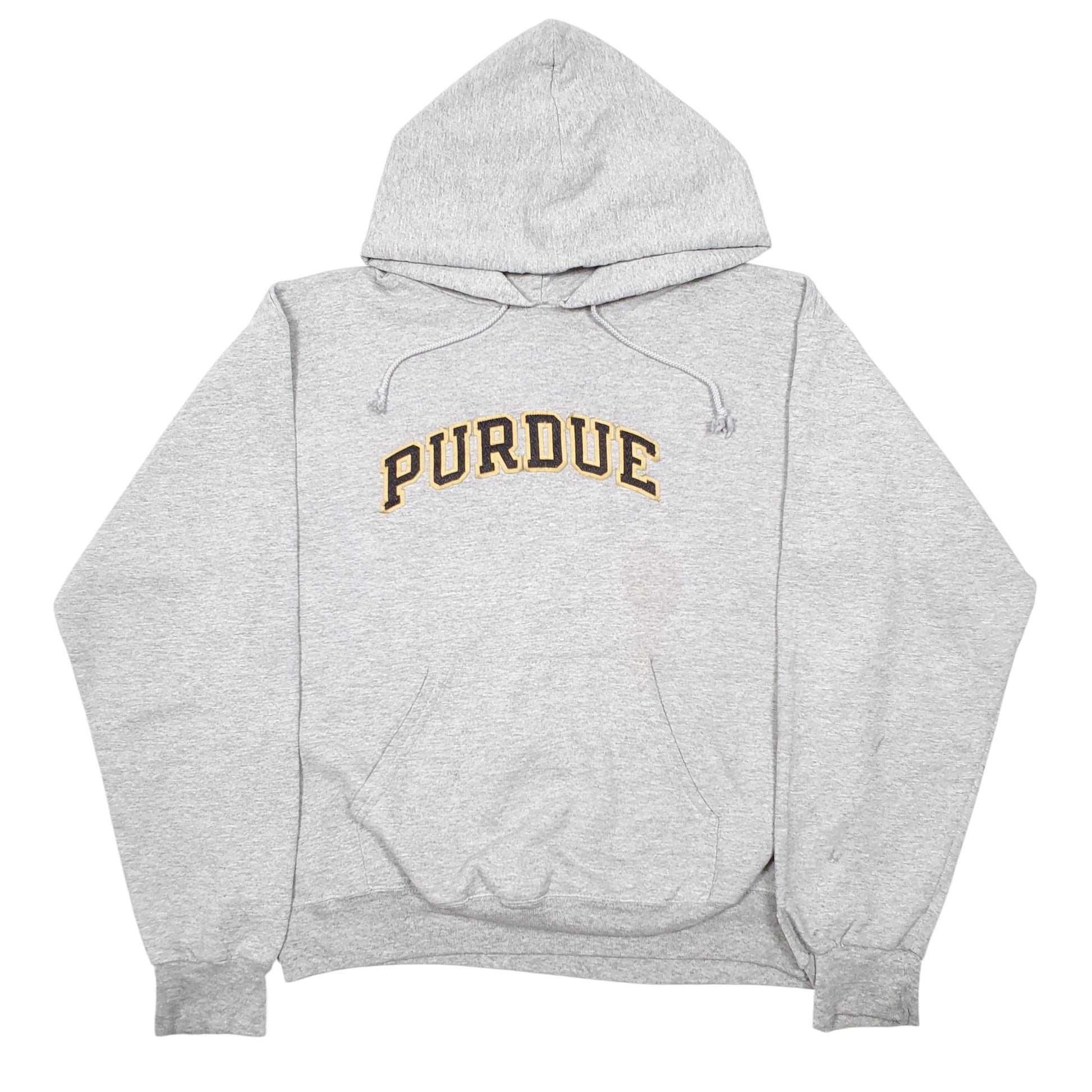 Mens Grey Champion Purdue College USA Spellout Hoodie Jumper