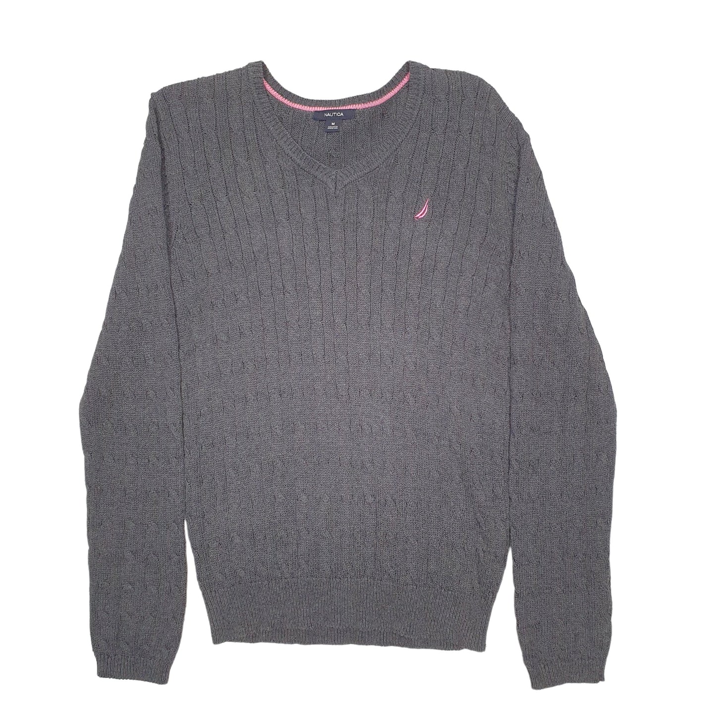 Womens Grey Nautica Knit Crewneck Jumper