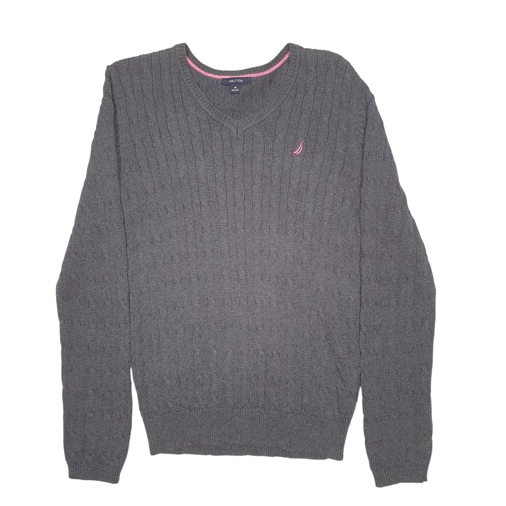 Womens Grey Nautica Knit Crewneck Jumper