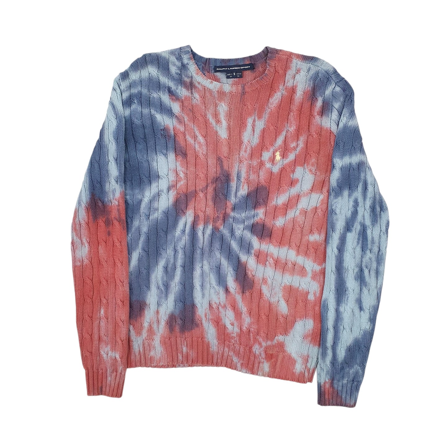 Womens Blue Ralph Lauren Tie Dye Crewneck Jumper