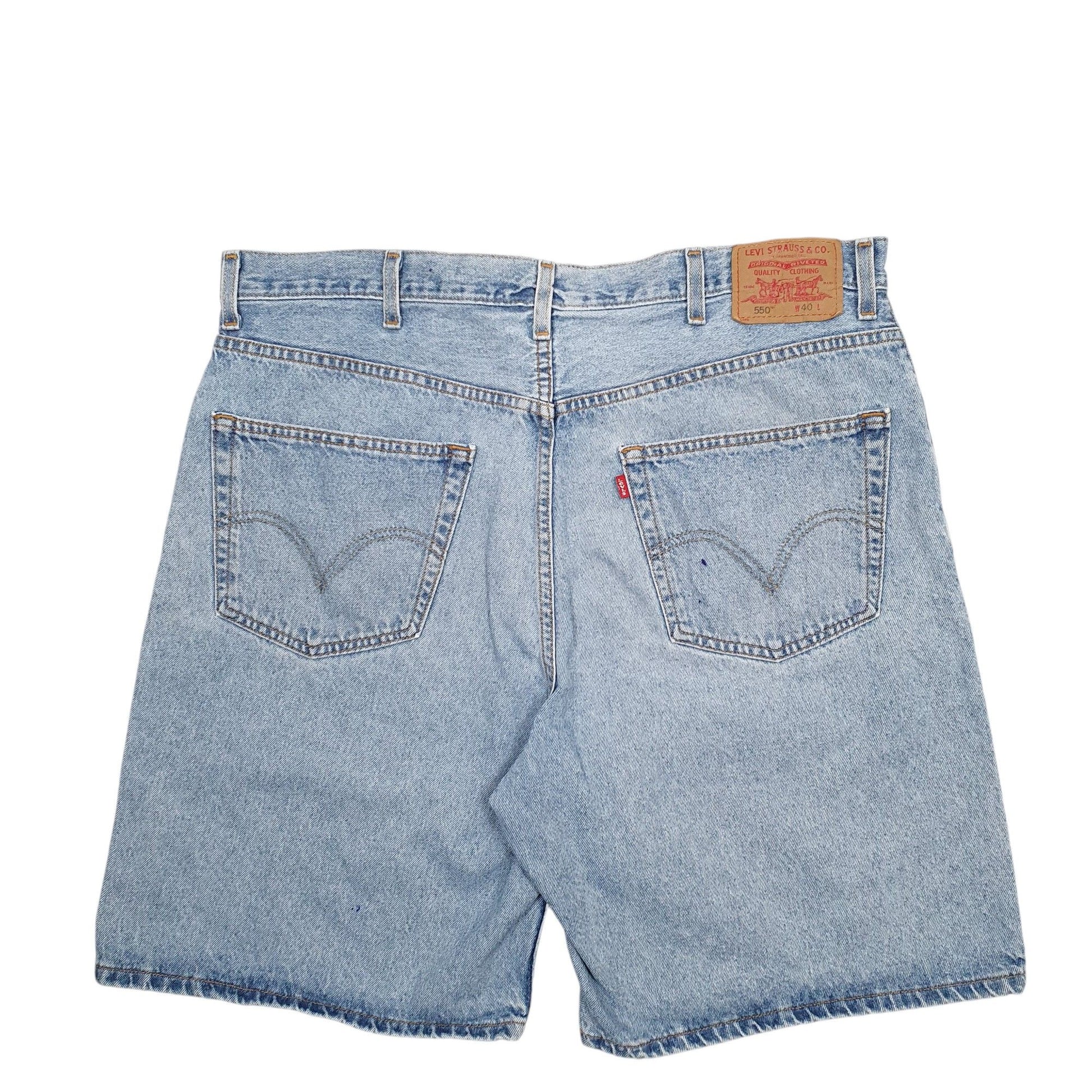 Mens Blue Levis Denim Jeans Jorts Denim Shorts