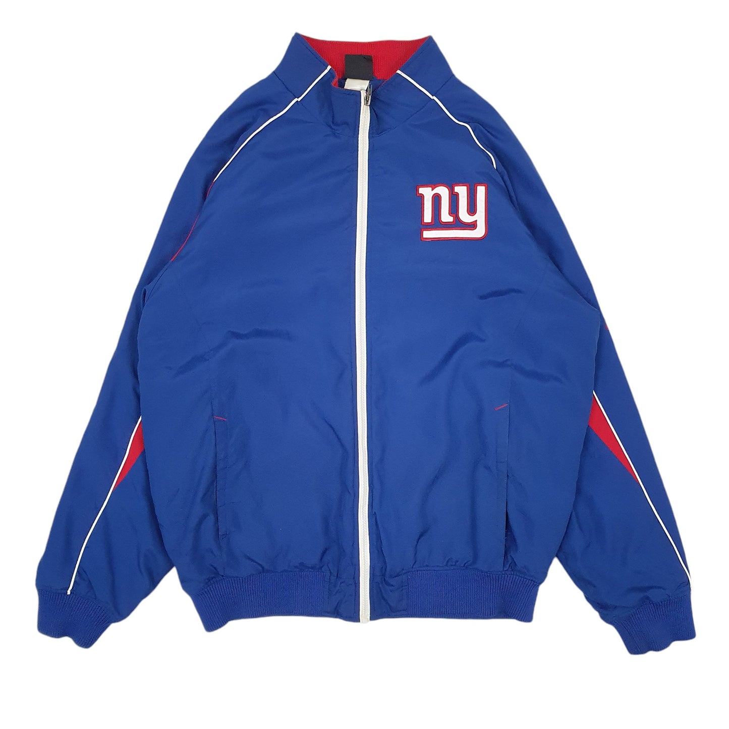 Mens Blue Reebok NFL New York Giants Vintage 00s Hoodie Coat