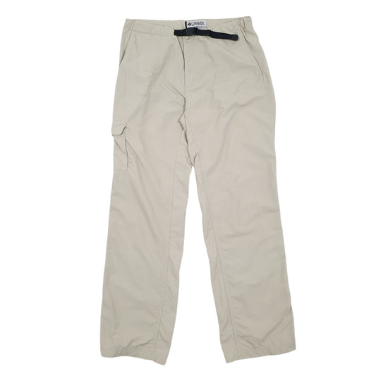 Womens Beige Columbia Sportswear Company Nylon Omni Dry Cargo Trousers