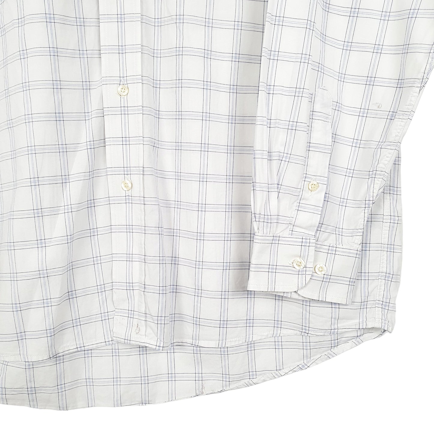 Mens White Lacoste Vintage Made In France Long Sleeve Shirt