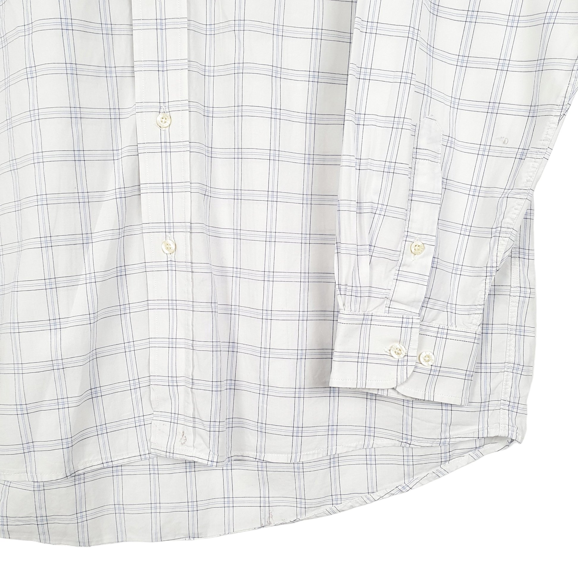 Mens White Lacoste Vintage Made In France Long Sleeve Shirt