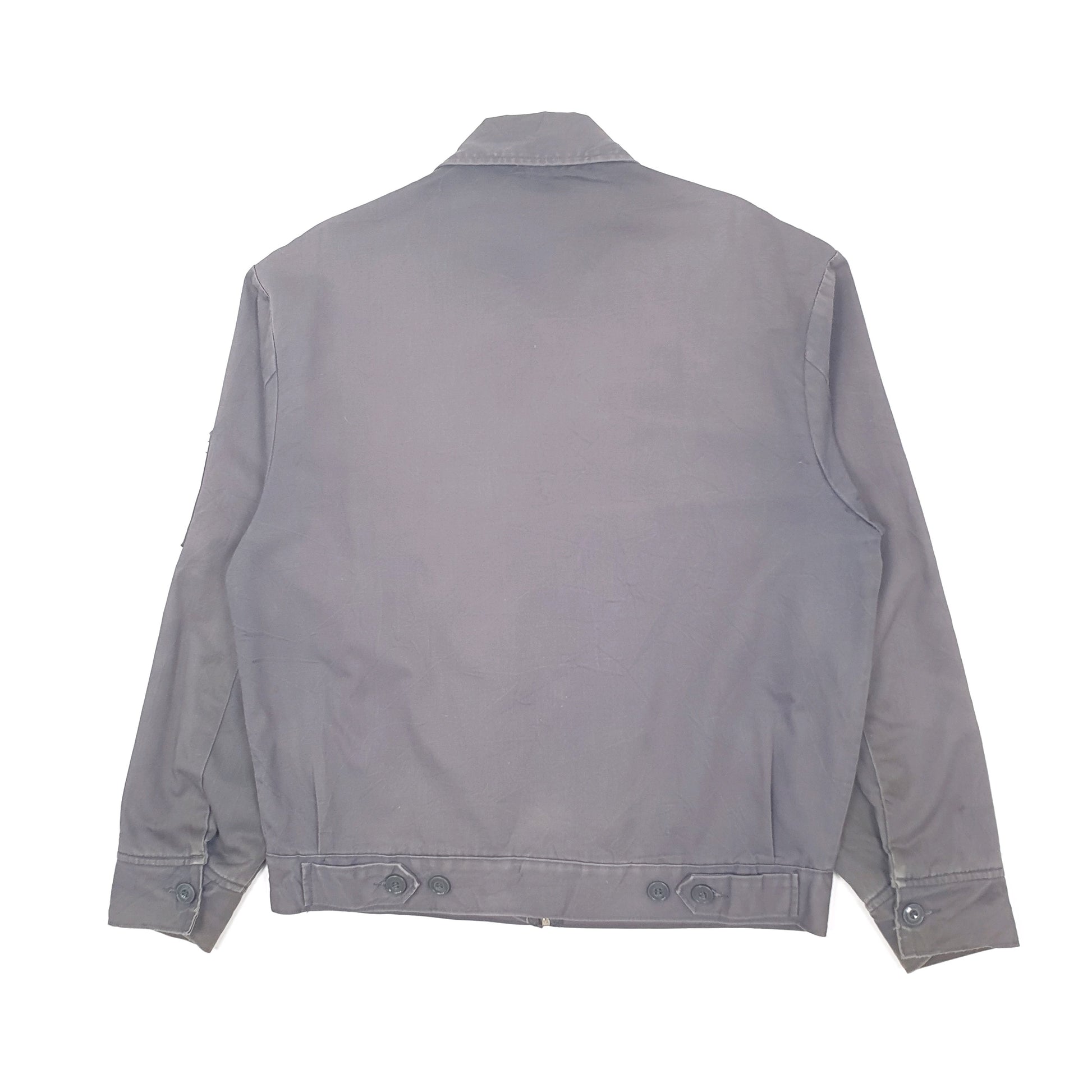 Mens Grey Dickies Workwear Bomber Eisenhower Windbreaker Full Zip Coat