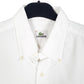 Mens White Lacoste  Long Sleeve Shirt