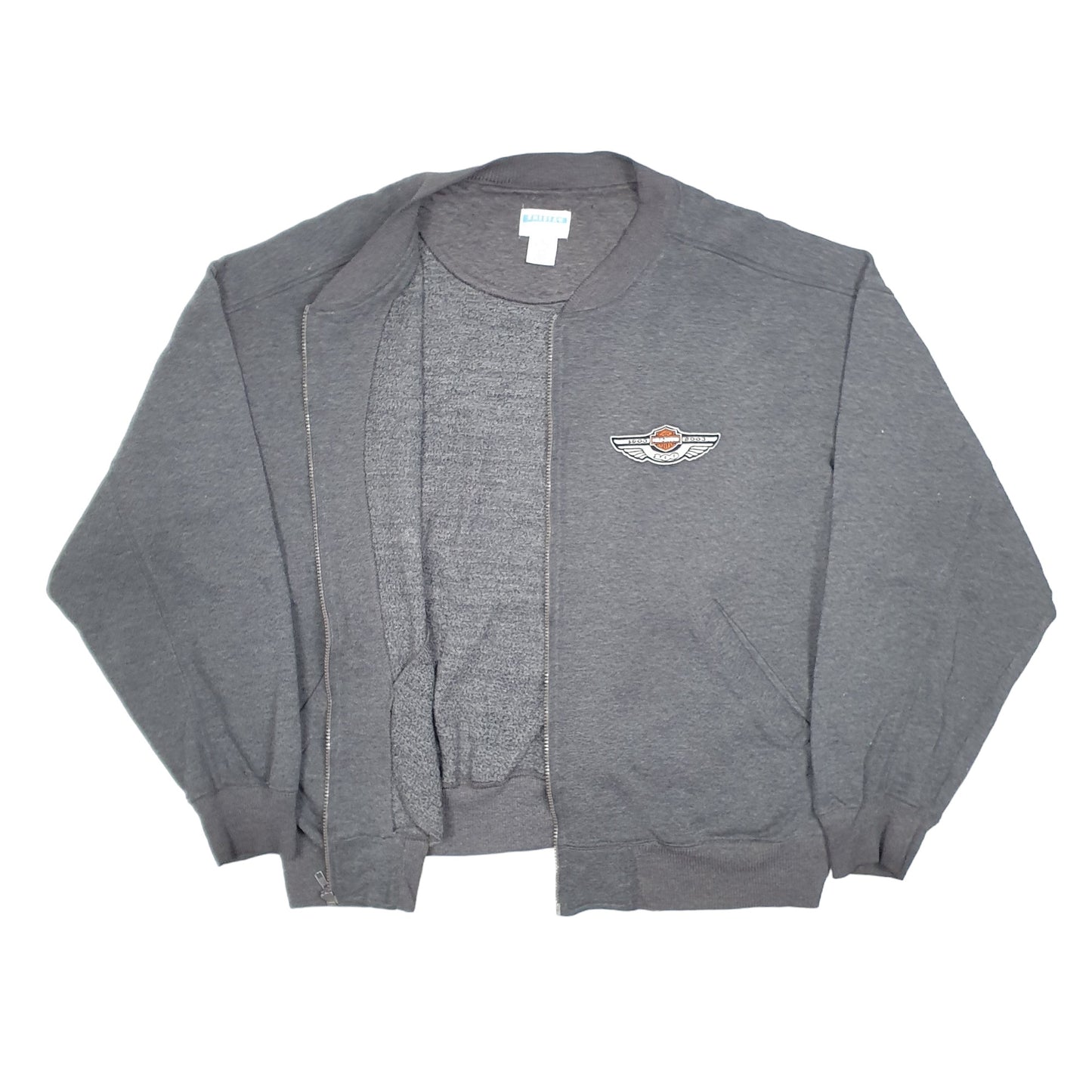 Mens Grey Cheetah Harley Davidson Motorcycles Biker Full Zip Jumper