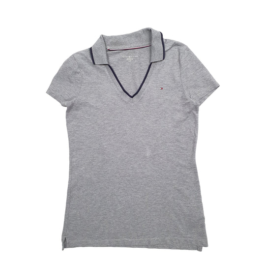 Womens Grey Tommy Hilfiger  Short Sleeve Polo Shirt