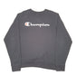 Mens Black Champion Script Crewneck Jumper