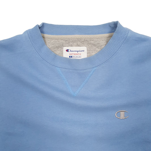 Mens Blue Champion  Crewneck Jumper
