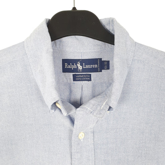 Mens Blue Ralph Lauren Oxford Long Sleeve Shirt