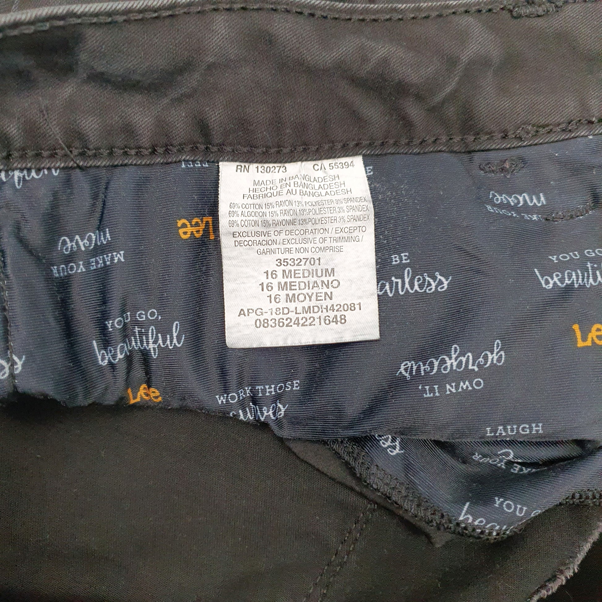 Womens Black Lee  Perfect Fit JeansW36 L30