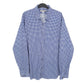 Mens Blue Express Polka Dot Long Sleeve Shirt