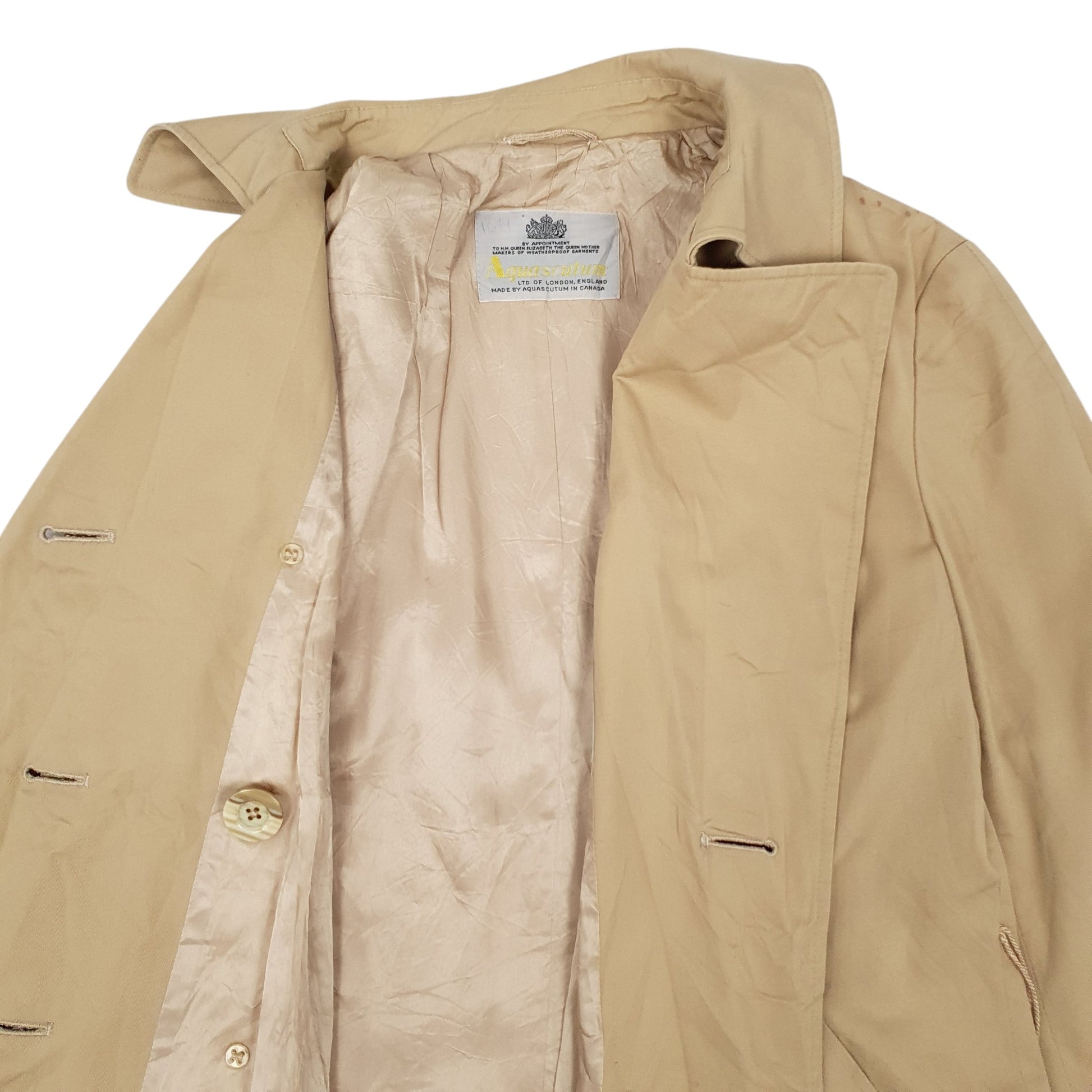 Womens Beige Aquascutum Vintage 90s  Coat