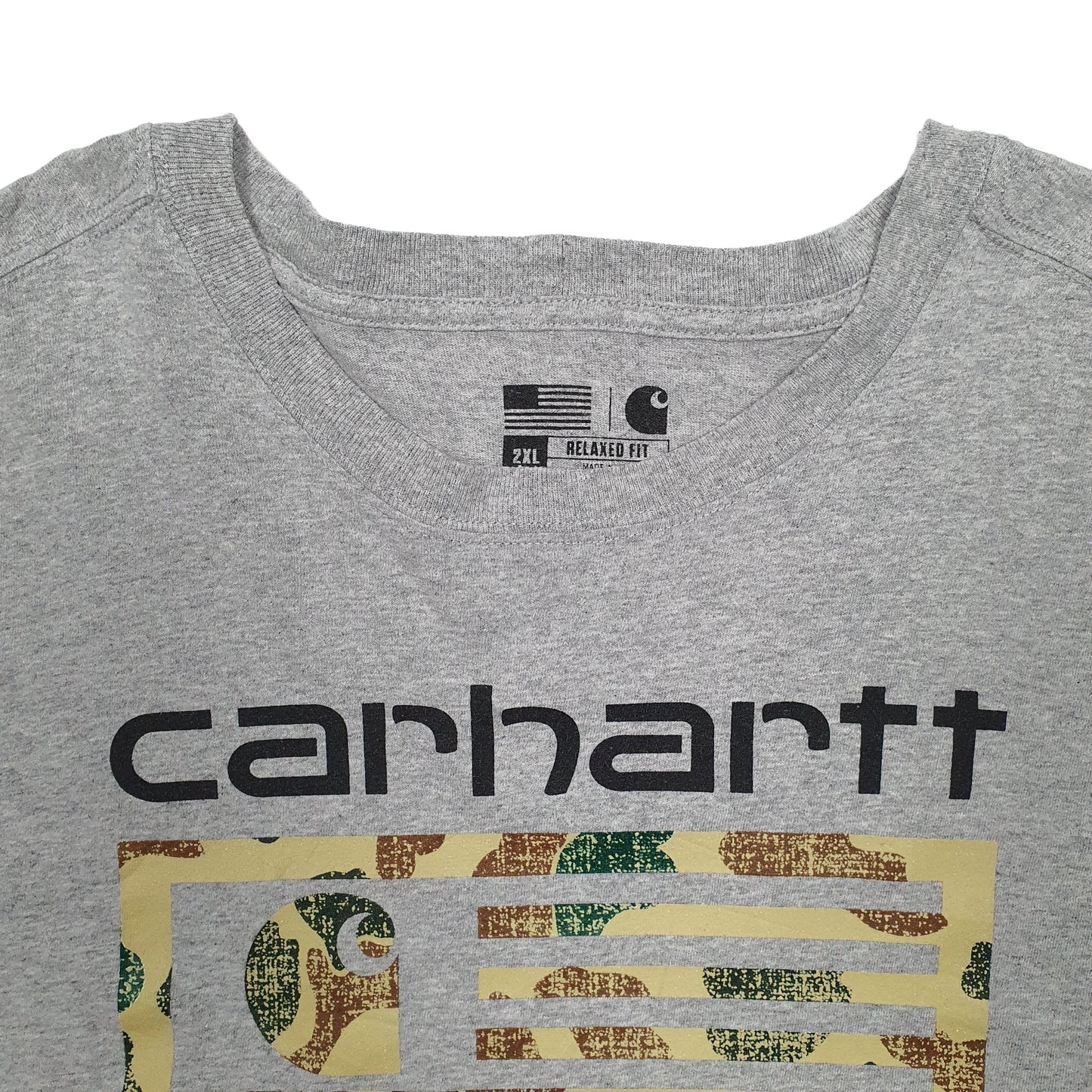 Mens Grey Carhartt  Long Sleeve T Shirt