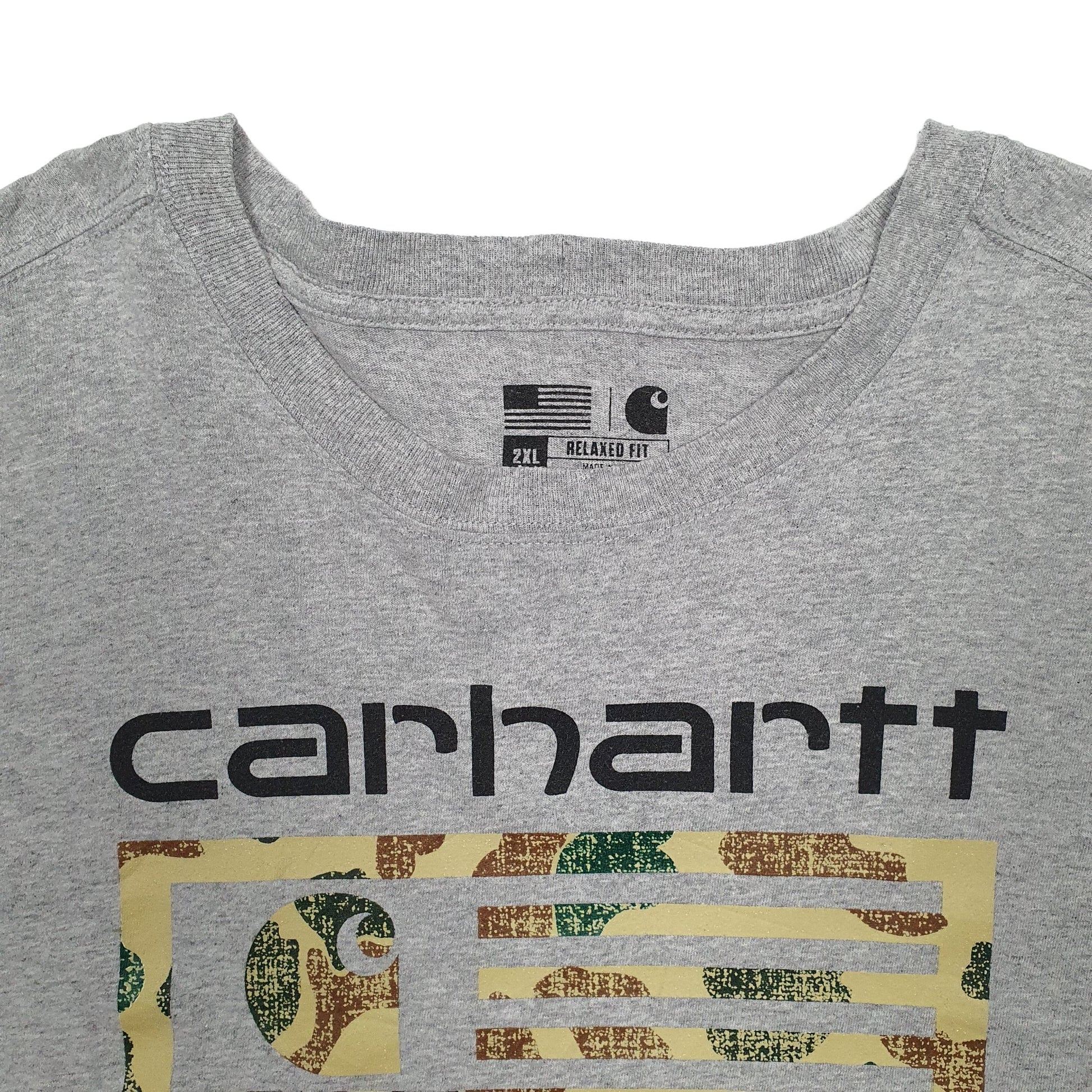 Mens Grey Carhartt  Long Sleeve T Shirt