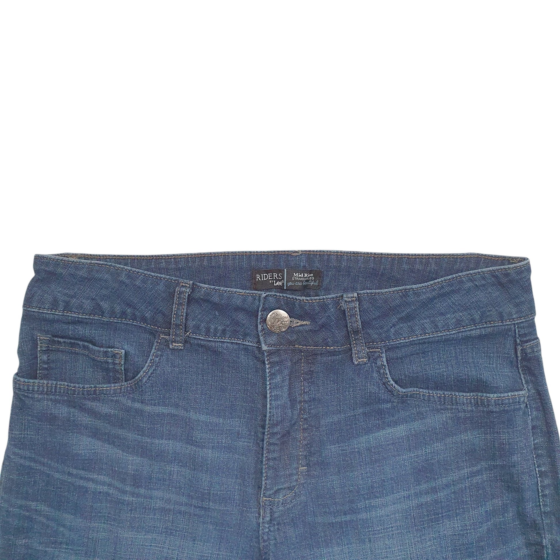 Womens Blue Lee Riders Stretch Fit Mid Rise JeansW32 L31