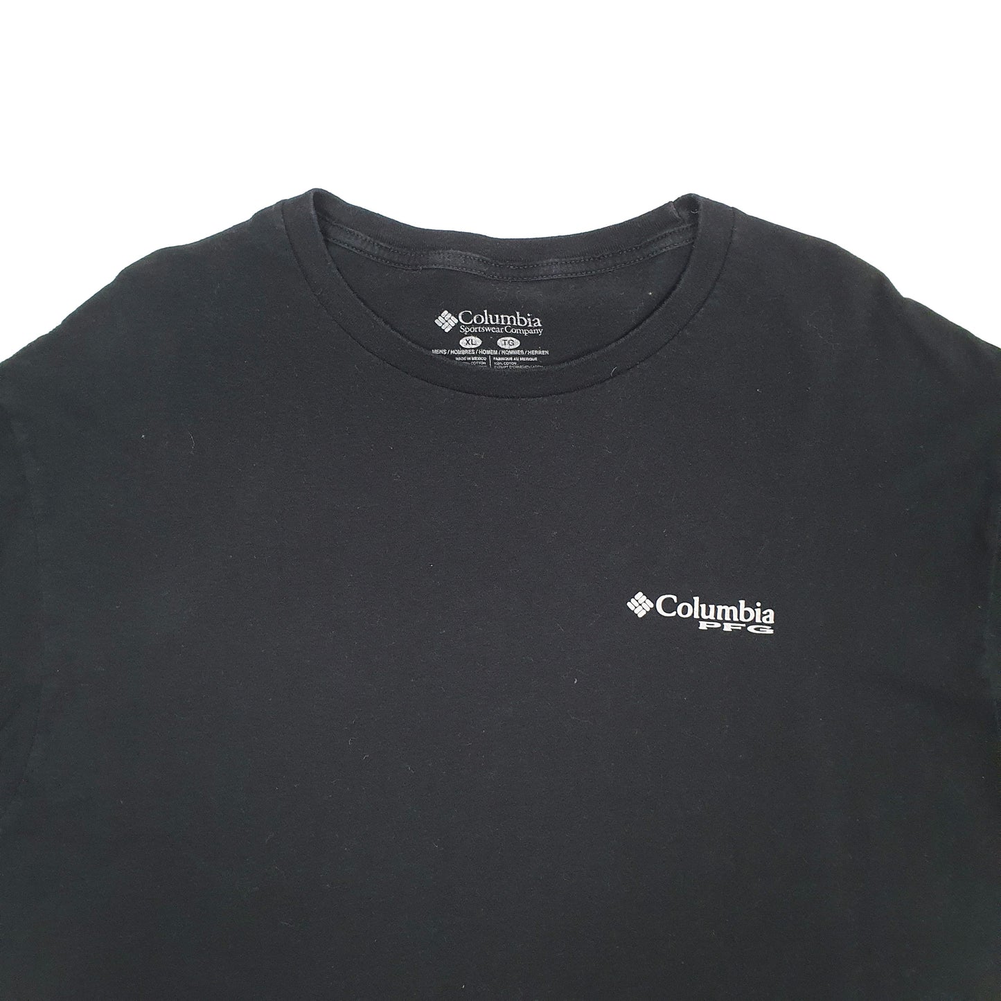 Mens Black Columbia Sportswear PFG Fishing Short Sleeve T Shirt