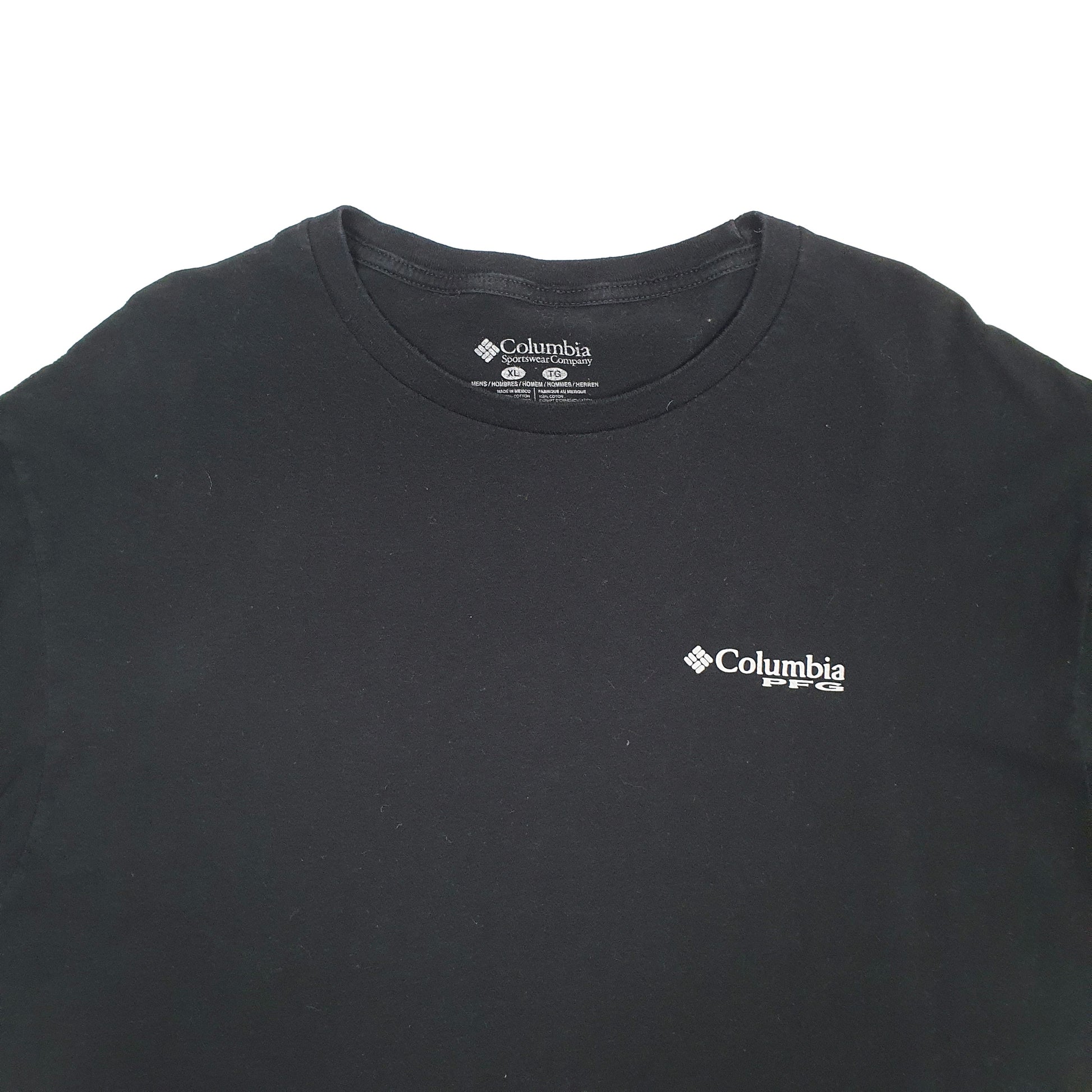 Mens Black Columbia Sportswear PFG Fishing Short Sleeve T Shirt