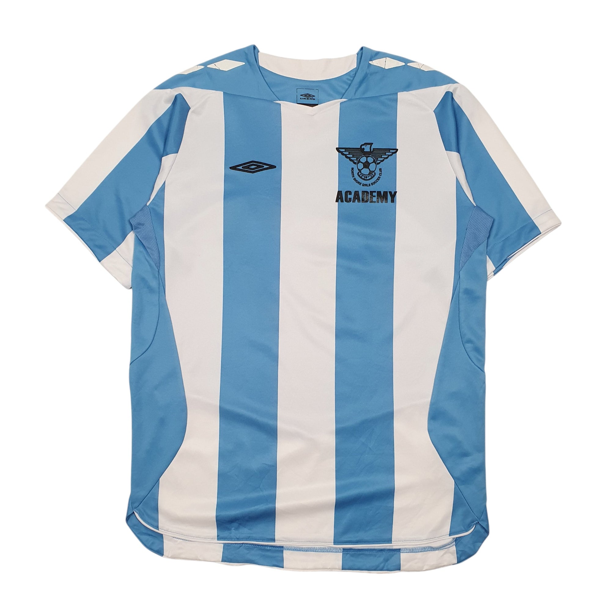 Womens Blue Umbro North Shore Girls Soccer Club Academy Short Sleeve T Shirt