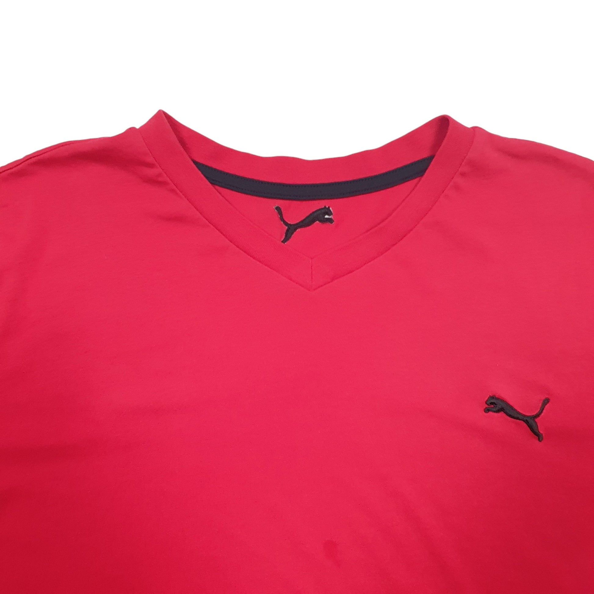 Mens Red Puma  Short Sleeve T Shirt