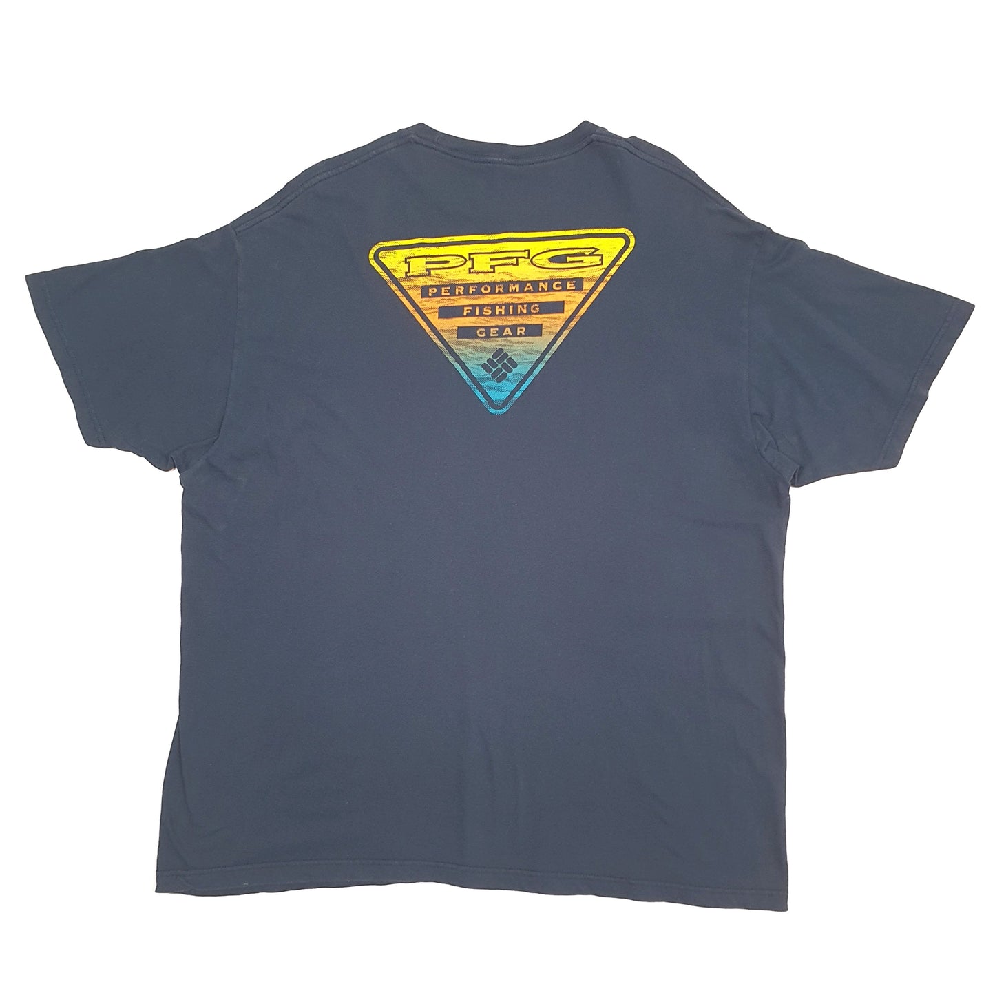 Mens Navy Columbia Sportswear PFG Fishing Short Sleeve T Shirt