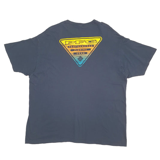 Mens Navy Columbia Sportswear PFG Fishing Short Sleeve T Shirt