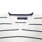 Mens White Nautica Knit Striped V Neck Jumper