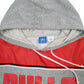 Mens Grey Adidas Chicago Bulls NBA Basketball Lightweight Hoodie Jumper