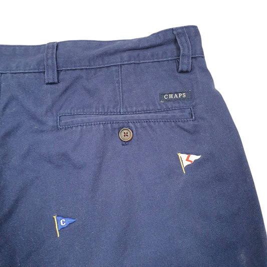Mens Navy Chaps Sailing Yachting Flags Chino Shorts