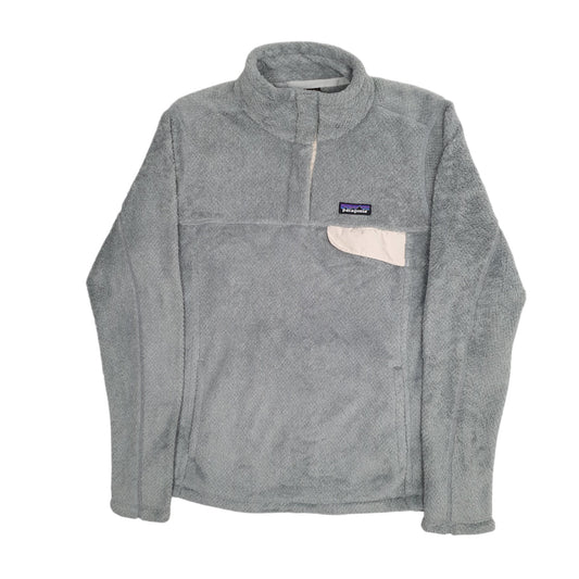 Womens Grey Patagonia Snap T Fluffy Quarter Zip Jumper