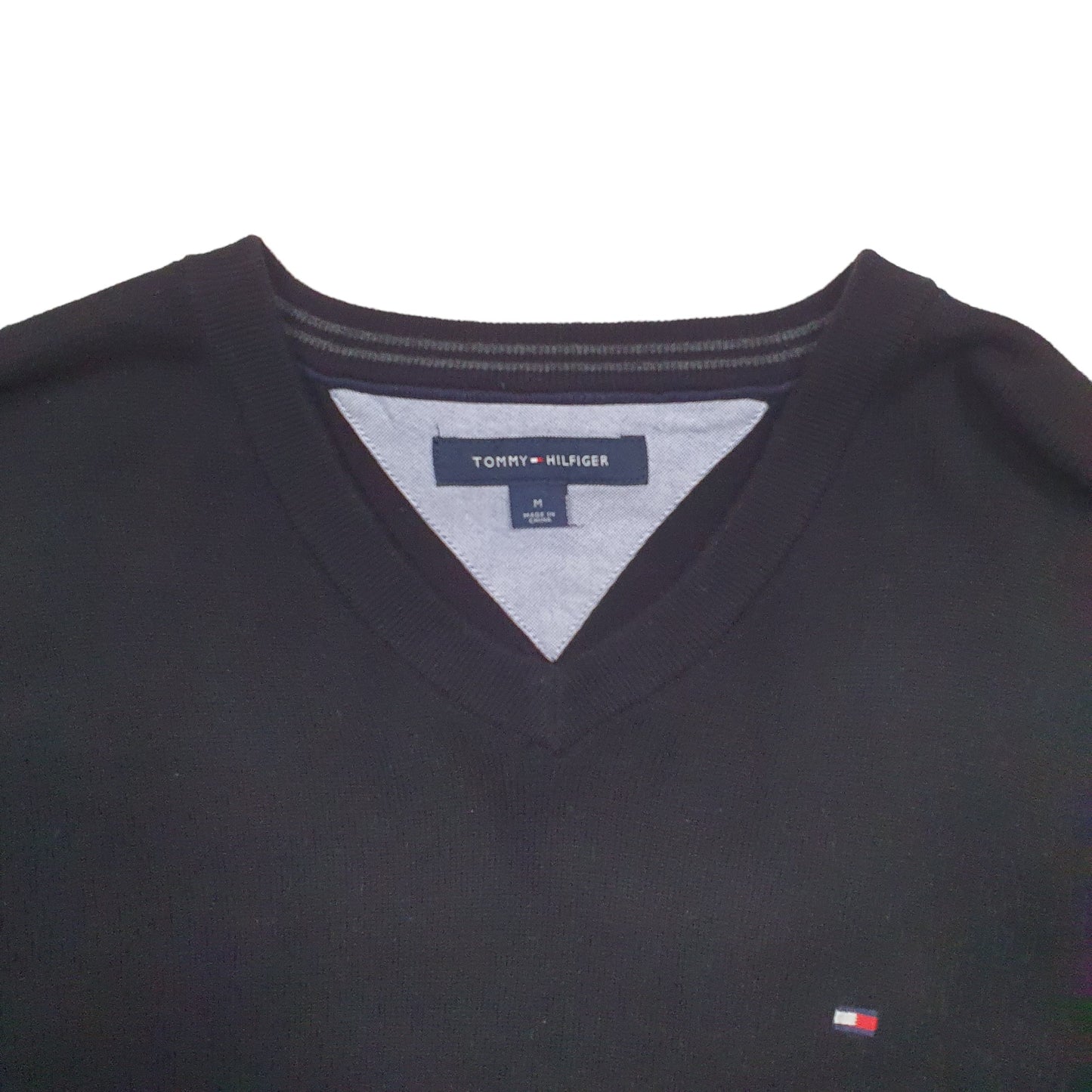 Mens Black Tommy Hilfiger Knit Crewneck Jumper