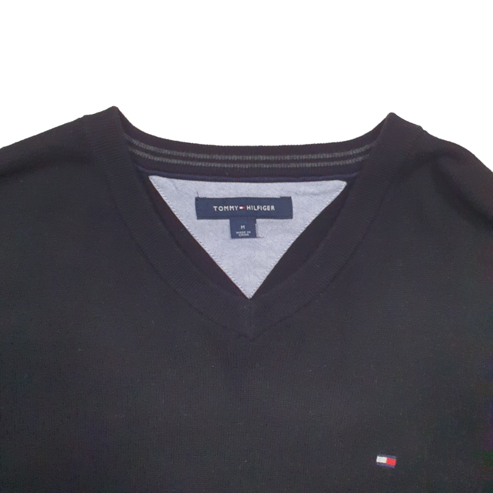 Mens Black Tommy Hilfiger Knit Crewneck Jumper