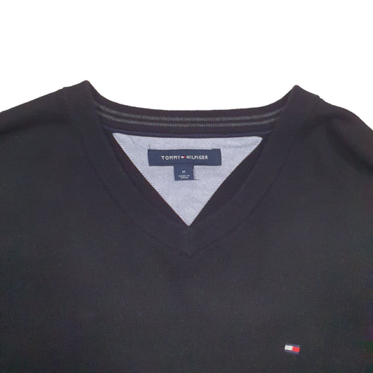 Mens Black Tommy Hilfiger Knit Crewneck Jumper