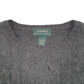 Womens Grey Lauren Ralph Lauren Knit Chunky Cable Lambswool Crewneck Jumper