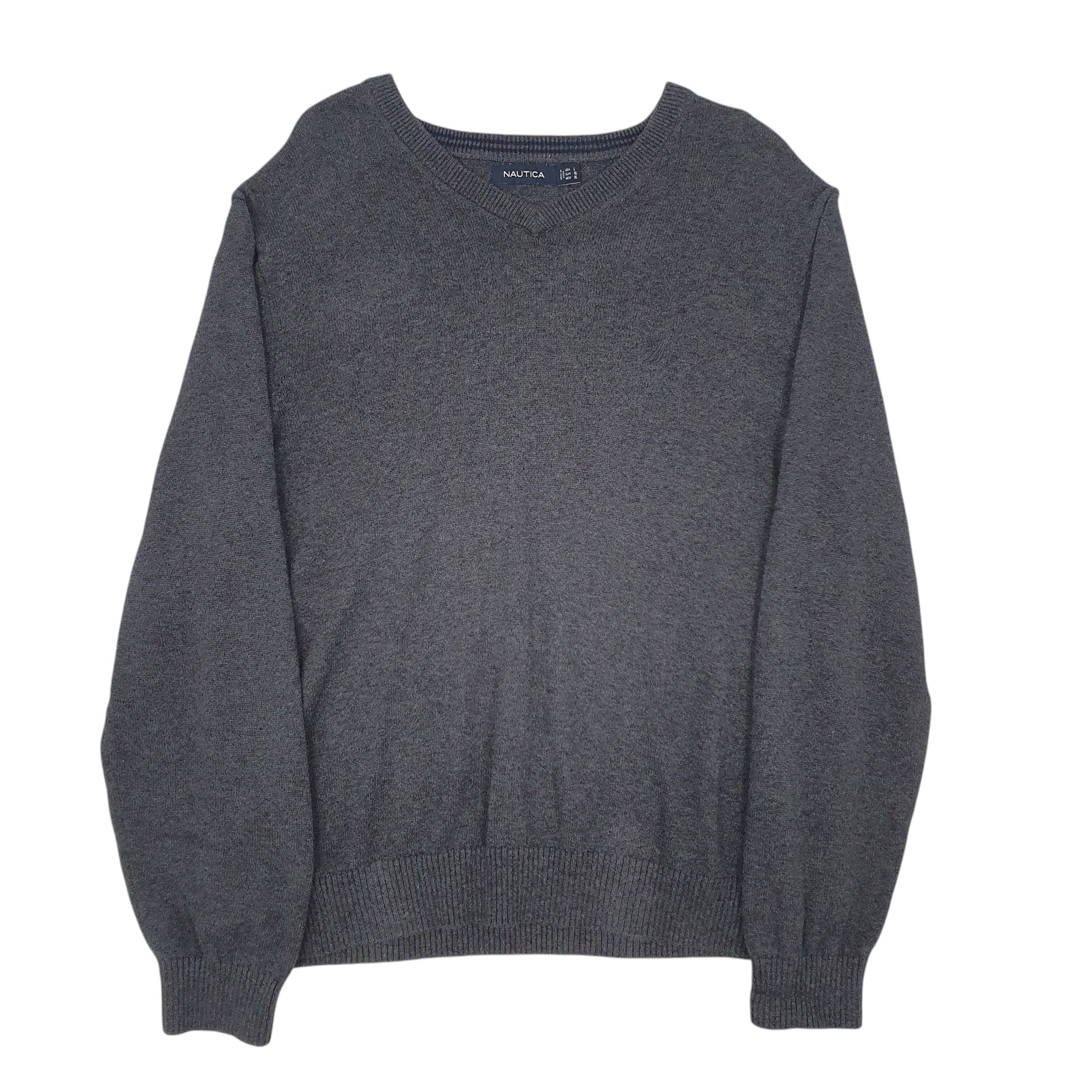 Mens Grey Nautica Knitwear Crewneck Jumper