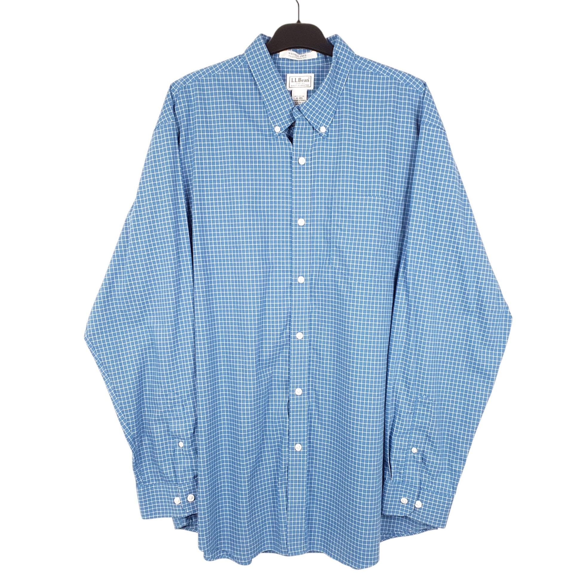 Mens Blue L.L.Bean  Long Sleeve Shirt
