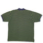 Mens Green Lacoste Stripes Short Sleeve Polo Shirt