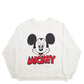 Mens White Disney Mickey Mouse Vintage 80's Spellout Made In USA Crewneck Jumper