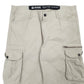 Mens Beige Raw  Cargo Trousers