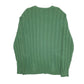 Mens Green Nautica Cable Knit Crewneck Jumper