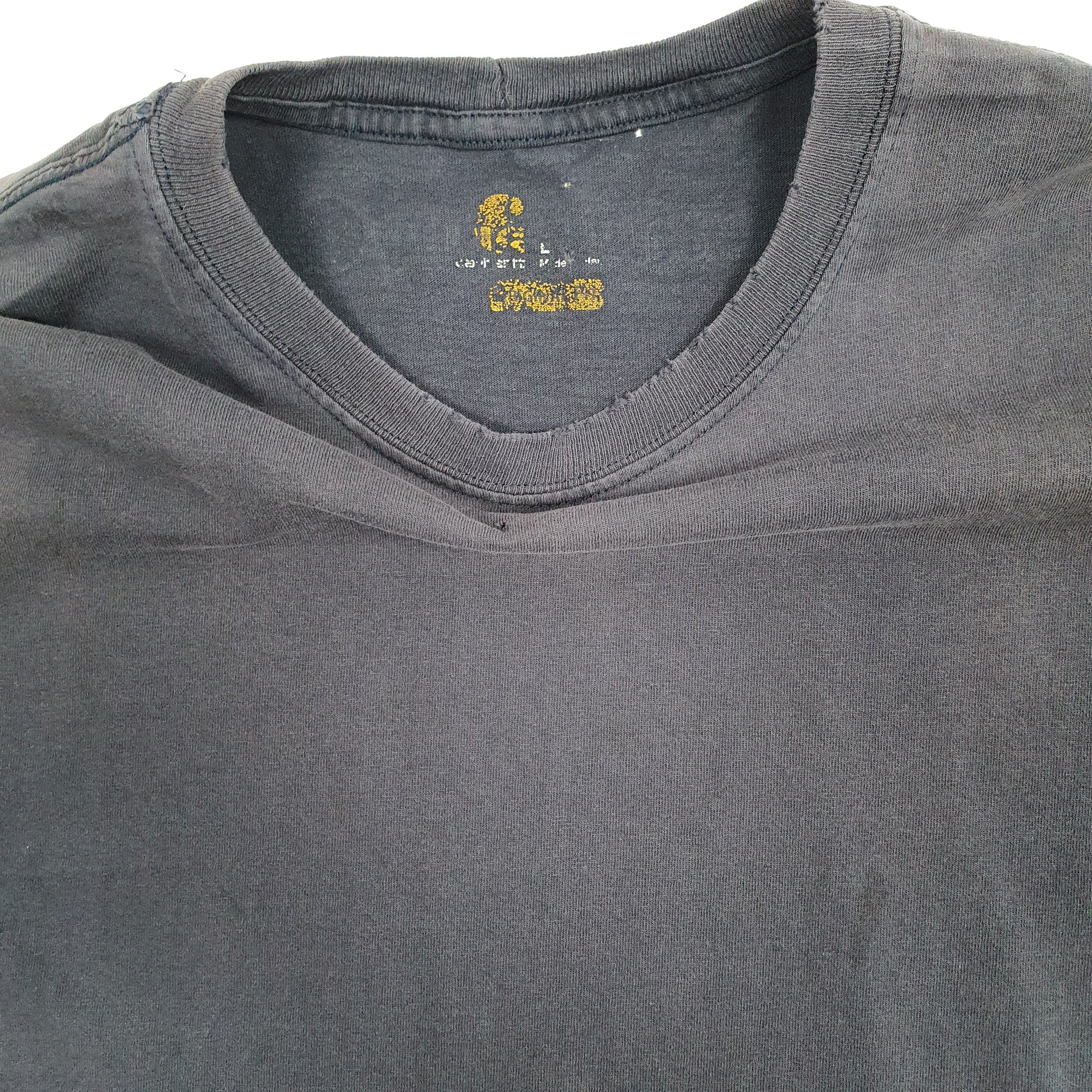 Mens Navy Carhartt  Long Sleeve T Shirt