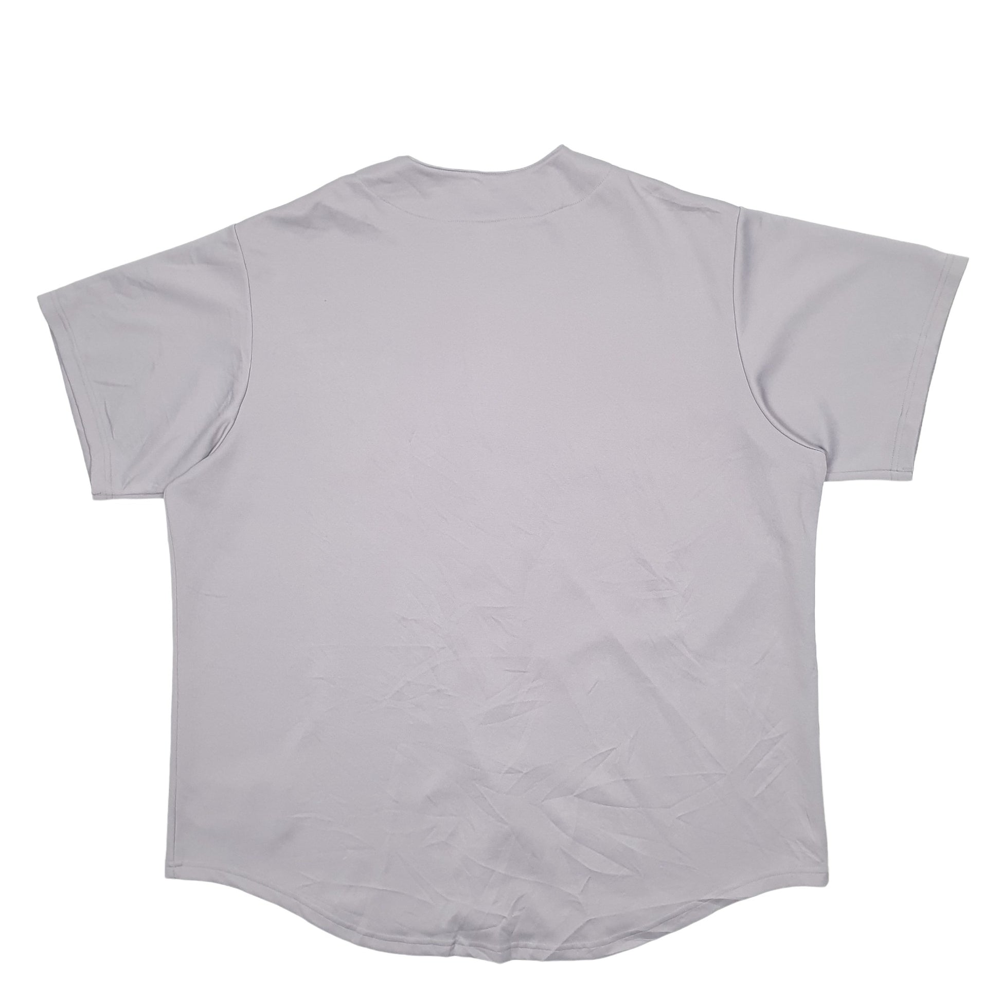 Mens Grey Majestic MLB Baseball Jersey Chicago Cubs Short Sleeve T Shirt