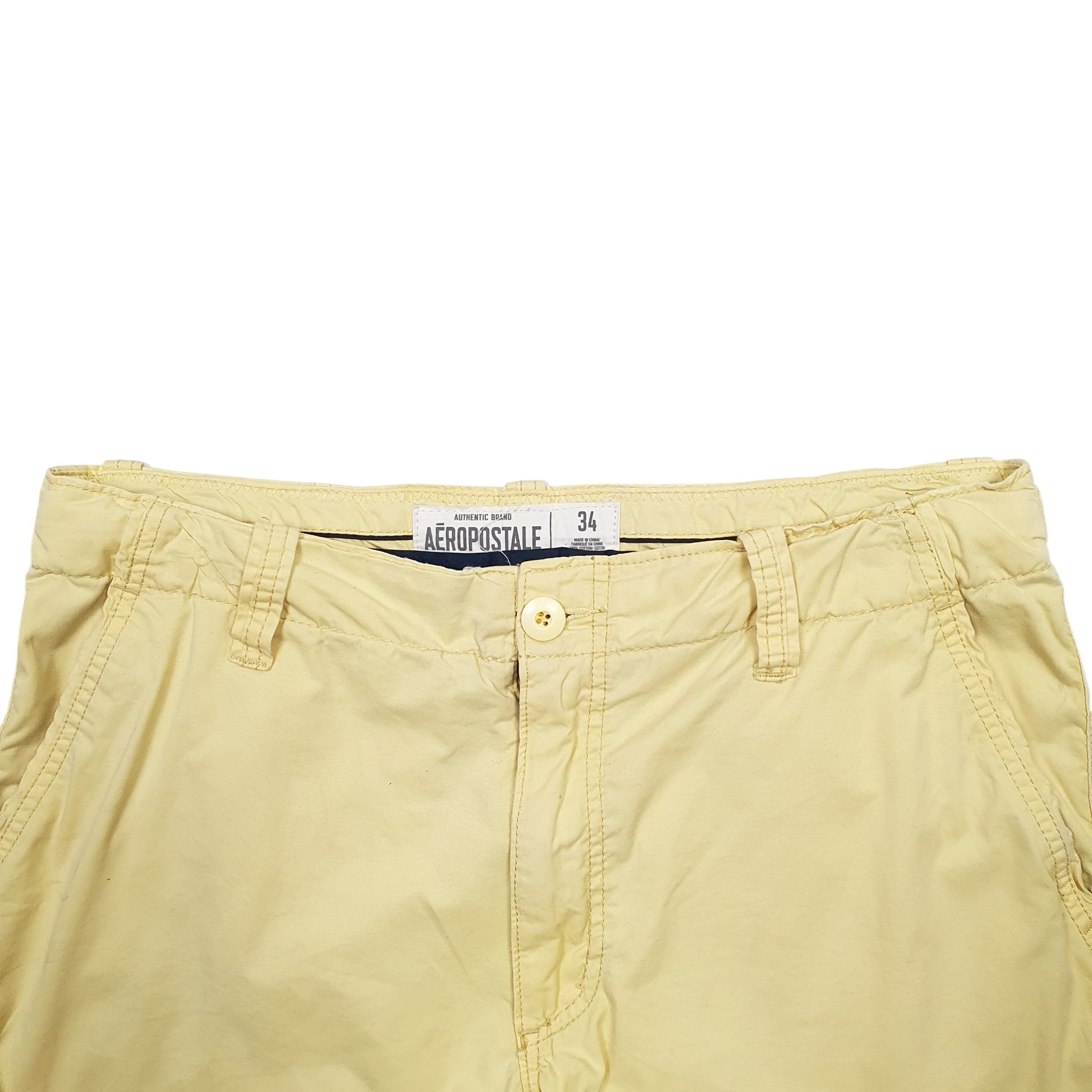 Mens Yellow Aeropostale  Chino Shorts