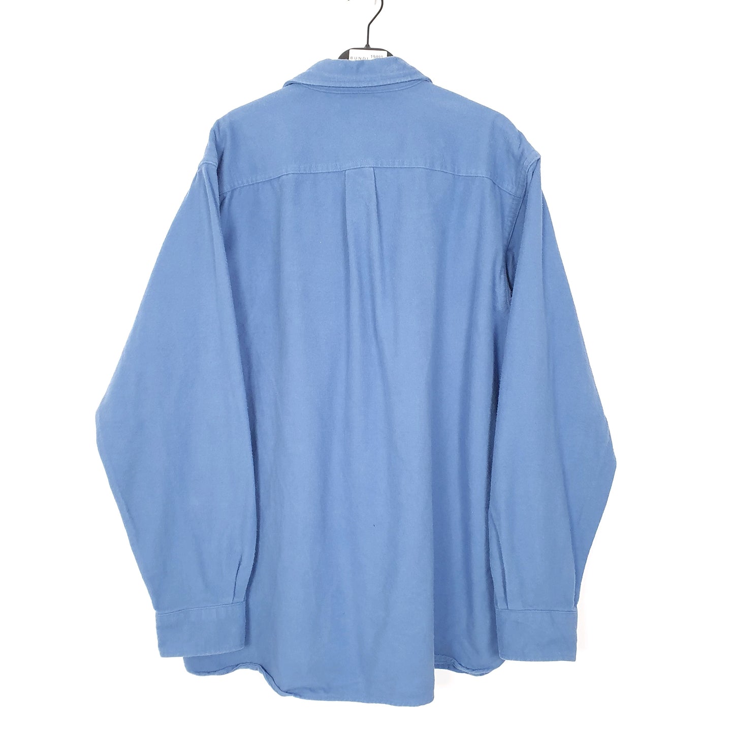 Mens Blue L.L.Bean Chamois Overshirt Traditional Long Sleeve Shirt